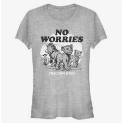 Deals 😀 Disney The Lion King 2019 No Worries Back Girls T-Shirt 🎁