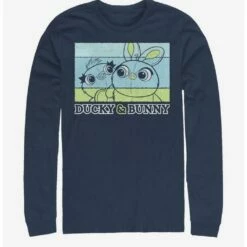 Top 10 👍 Disney Pixar Toy Story 4 Ducky And Bunny Navy Blue Long-Sleeve T-Shirt ✔️