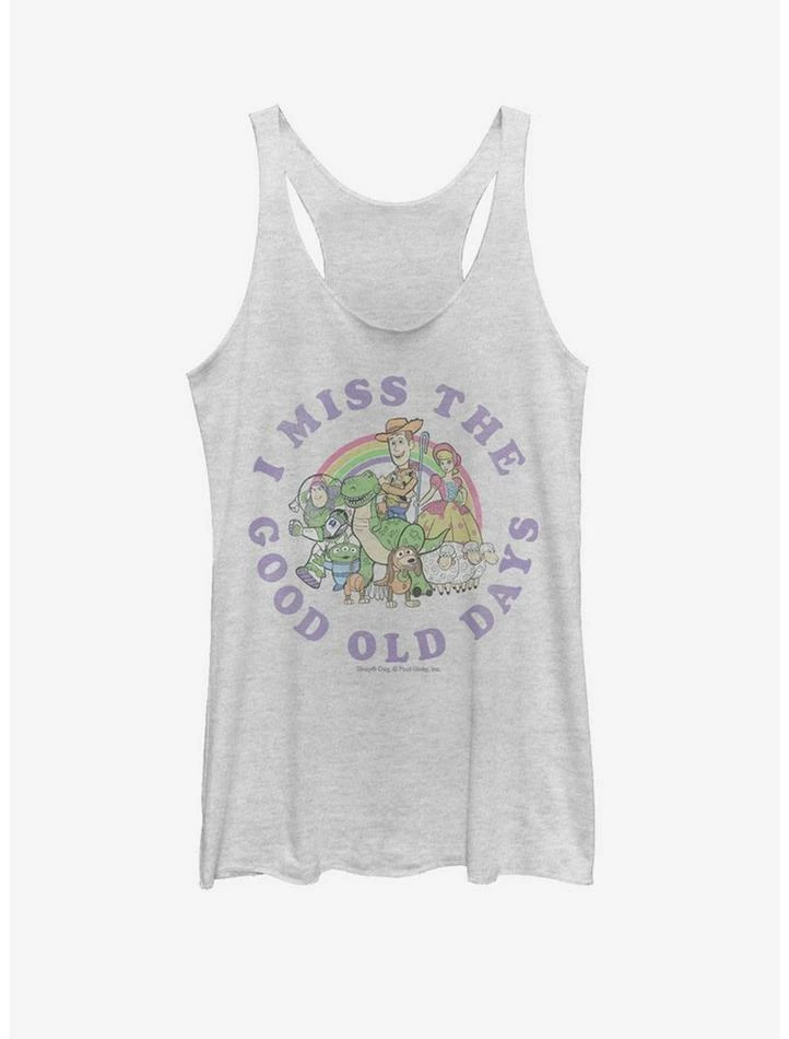 Discount ❤️ Disney Pixar Toy Story 4 Good Old Days ⌛ Girls Heathered White Tank Top ❤️ 1 Discount ❤️ Disney Pixar Toy Story 4 Good Old Days ⌛ Girls Heathered White Tank Top ❤️
