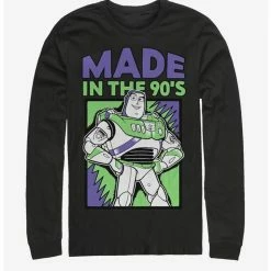 Outlet 💯 Disney Pixar Toy Story 4 Nineties Buzz Long-Sleeve T-Shirt 😀