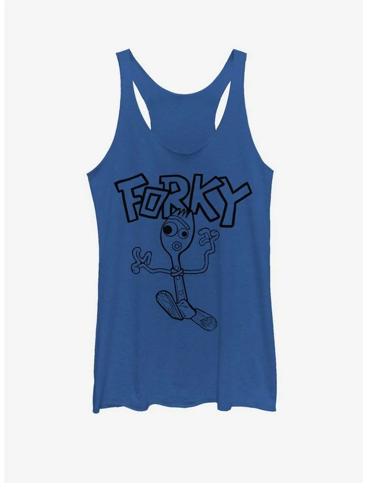 Brand new ✨ Disney Pixar Toy Story 4 Doodle Fork ❤️ Girls Royal Blue Heathered Tank Top ❤️ 1 Brand new ✨ Disney Pixar Toy Story 4 Doodle Fork ❤️ Girls Royal Blue Heathered Tank Top ❤️