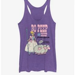 Coupon 🎉 Disney Pixar Toy Story 4 Bo Peep And Sheep Girls Purple Heathered Tank Top ⌛
