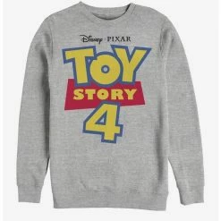Flash Sale 🔔 Disney Pixar Toy Story 4 Full Color Logo Heathered Sweatshirt 🥰