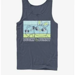 Cheapest ✔️ Disney Pixar Toy Story 4 Ducky And Bunny Navy Blue Tank Top 🔥