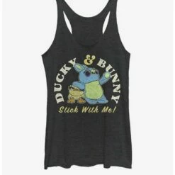 Wholesale 😍 Disney Pixar Toy Story 4 Ducky And Bunny Brand Girls Black Heathered Tank Top 🔥