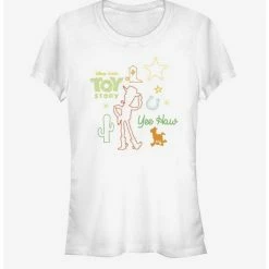 Discount 🔥 Disney Pixar Toy Story 4 Folk Story 🛒 Girls White T-Shirt ❤️