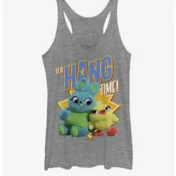 Coupon ⌛ Disney Pixar Toy Story 4 Hang Time ⌛ Girls Grey Heathered Tank Top ✔️