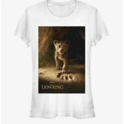 Flash Sale 👍 Disney The Lion King 2019 Simba Poster Girls White T-Shirt ⌛ -Dressup Outfits Shop 12038162 hi