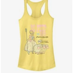 Best Pirce 👏 Disney Pixar Toy Story 4 Bo Peep And Sheep Girls Banana Yellow Tank Top 🌟