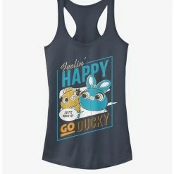 Best deal 🥰 Disney Pixar Toy Story 4 Happy Go Ducky Girls Indigo Tank Top 👍
