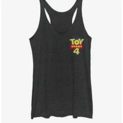 Coupon ❤️ Disney Pixar Toy Story 4 Chest Color Logo 🤩 Girls Heathered Tank Top ✨