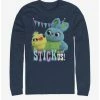 Outlet 🎉 Disney Pixar Toy Story 4 Stick With Us Navy Blue Long-Sleeve T-Shirt ✔️