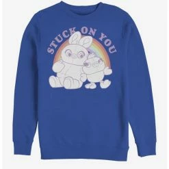 Best Pirce 👏 Disney Pixar Toy Story 4 Rainbow Pals Royal Blue Sweatshirt ✔️