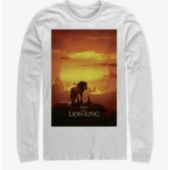 New 🌟 Disney The Lion King 2019 Pride Rock Poster White Long-Sleeve T-Shirt 🧨