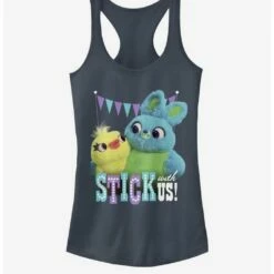Promo 🥰 Disney Pixar Toy Story 4 Stick With Us Girls Indigo Tank Top ⌛