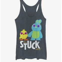 Best Pirce 👏 Disney Pixar Toy Story 4 Stuck With Us Girls Navy Blue Heathered Tank Top 🔥