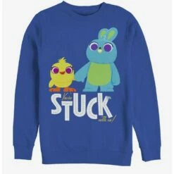 Coupon 😉 Disney Pixar Toy Story 4 Stuck With Us Royal Blue Sweatshirt ❤️