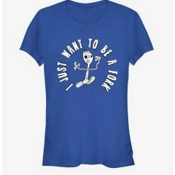 New ⌛ Disney Pixar Toy Story 4 I Don't Belong Girls Royal Blue T-Shirt 💯