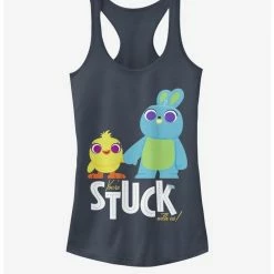 Promo 🔥 Disney Pixar Toy Story 4 Stuck With Us Girls Indigo Tank Top ✨