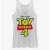 Top 10 🧨 Disney Pixar Toy Story 4 Full Color Logo Girls White Heathered Tank Top 🔔