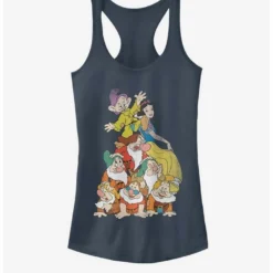 Flash Sale ⌛ Disney Snow White Distressed Squad Dwarf Stack Girls Tank 🥰