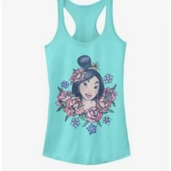 New 😀 Disney Mulan Floral Mulan Girls Tank 😉