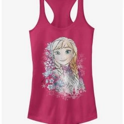 Outlet 🥰 Disney Frozen Anna Flowers Girls Tank 💯