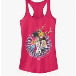 Budget ⭐ Disney Frozen Wreath Group Girls Tank ✔️