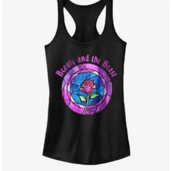 Top 10 🔥 Disney Beauty and the Beast Glass Rose Girls Tank 👍