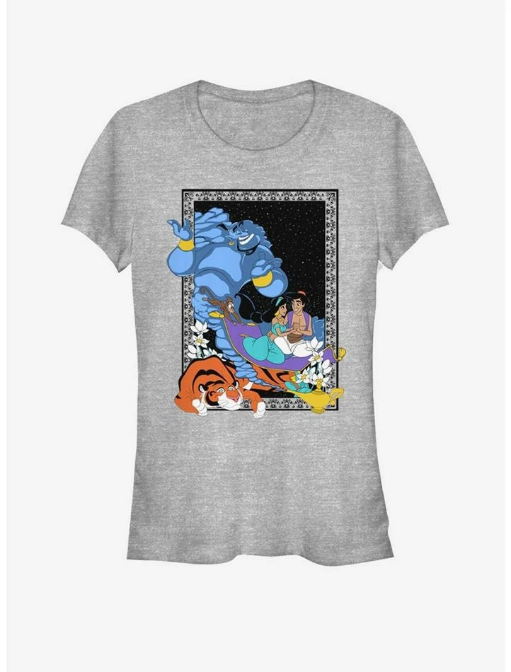 Hot Sale ✨ Disney Aladdin Poster in the Lamp 😍 Girls T-Shirt 🥰 1 Hot Sale ✨ Disney Aladdin Poster in the Lamp 😍 Girls T-Shirt 🥰