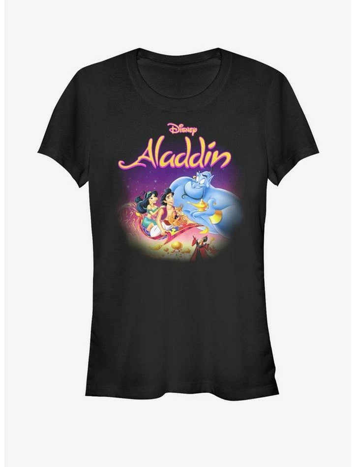 Promo 🔥 Disney Aladdin Aladdin VHS Girls T-Shirt 💯 1 Promo 🔥 Disney Aladdin Aladdin VHS Girls T-Shirt 💯