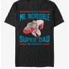 Best Sale 😀 Disney Pixar The Incredibles Athletic Super Dad T-Shirt ✔️