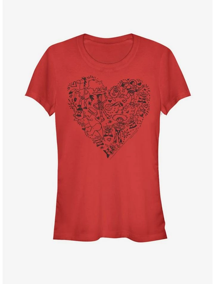 Buy ❤️ Disney Pixar Toy Story Group Doodle Heart ⌛ Girls T-Shirt ❤️ 1 Buy ❤️ Disney Pixar Toy Story Group Doodle Heart ⌛ Girls T-Shirt ❤️