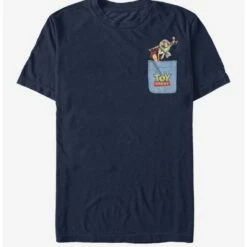 Buy ⌛ Disney Pixar Toy Story Buzz Woody Faux Pocket T-Shirt 😀 -Dressup Outfits Shop 12091280 hi 1