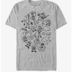 Discount 😉 Disney Pixar Toy Story Group Doodle T-Shirt 😀