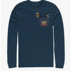 Cheapest 🔥 Disney Pixar Toy Story Slinky Dog Faux Pocket Long-Sleeve T-Shirt 🥰