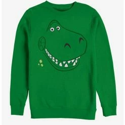 Best Pirce 😉 Disney Pixar Toy Story Rex Big Face Sweatshirt ✔️