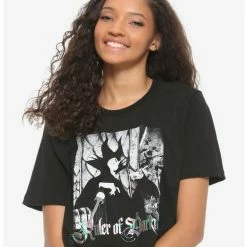 Outlet π― Disney Villains Maleficent Ruler Of Darkness Girls Crop T-Shirt π§¨