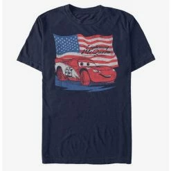 Best deal 🌟 Disney Pixar Cars Lightning Flag T-Shirt ✔️