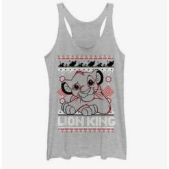New 👍 Disney Lion King Simba Holiday Girls Tank 😍