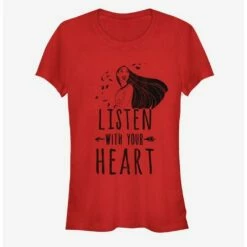 Best reviews of ✔️ Disney Pocahontas Listen With Your Heart Pocahontas Girls T-Shirt 🔔