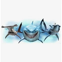 Promo 🌟 Disney Pixar Finding Nemo Sharks Peel And Stick Giant Wall Decals 🥰