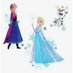 Discount ⭐ Disney Frozen Anna, Elsa, And Olaf Peel And Stick Giant Wall Decals 👍