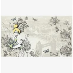 Best Sale 🔔 Disney Fairies Tinker Bell Vintage Chair Rail Prepasted Mural 🥰