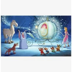 Best Sale 👍 Disney Princess Cinderella Carriage Chair Rail Prepasted Mural 🛒