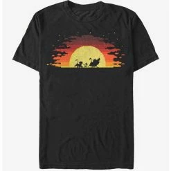 Hot Sale 🎉 Disney The Lion King Pixel Simba Sunset T-Shirt 🛒