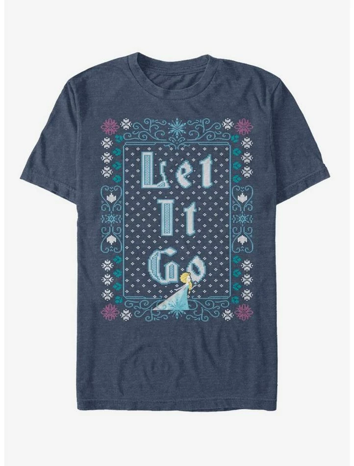 Flash Sale ❤️ Disney Frozen Let It Go Ugly Sweater T-Shirt ⌛ 1 Flash Sale ❤️ Disney Frozen Let It Go Ugly Sweater T-Shirt ⌛
