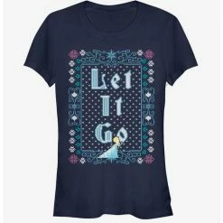 Deals 💯 Disney Frozen Let It Go Ugly Sweater Girls T-Shirt ❤️