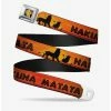 Discount ✔️ Disney Lion King Hakuna Matata Sunset Seatbelt Belt ✔️