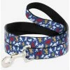Buy 🤩 Disney Donald Duck Face Poses Scattered Blue White Red Yellow Dog Leash 6 Ft 😉